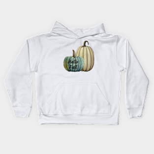 Hello Fall Season Thanksgiving and Fall Color Lovers Kids Hoodie